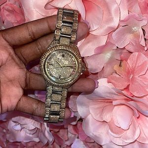 Micheal Kors gold pavé watch